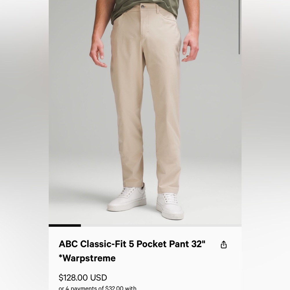 Lululemon ABC Classic- Fit 5 Pocket Pant *Warpstreme